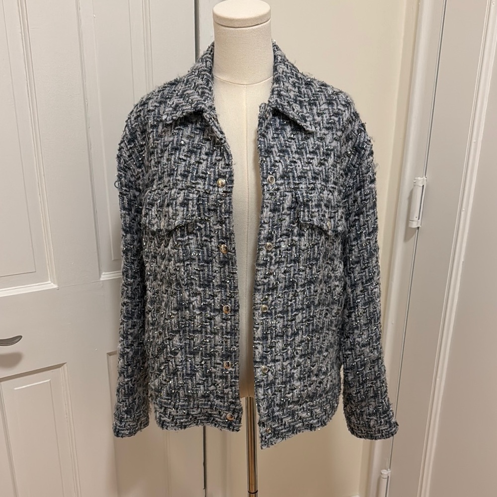 Women's Tweed Jacket - Black and White
